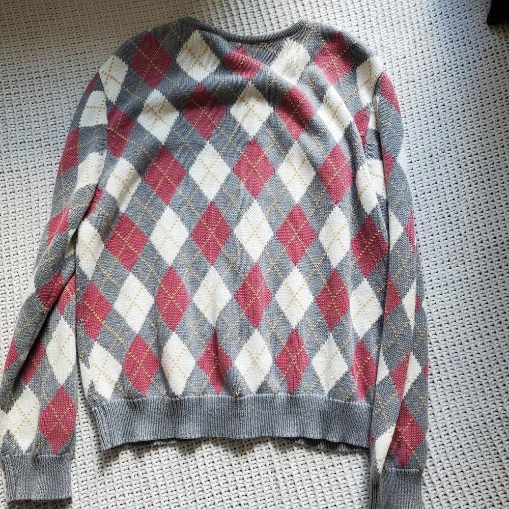 Gap pink white and grey button up sweater 100% cotton excellent condition - Picture 3 of 7